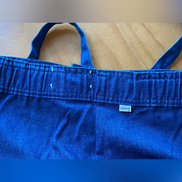 RARE LEVIS 60’s SAILOR DENIM FLARE TIE ELASTIC WAIST BELL BOTTOMS Size 22” Waist